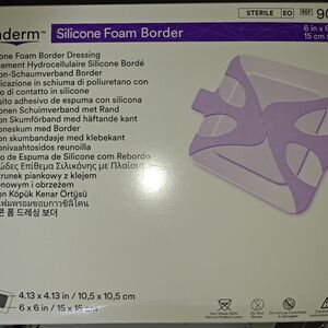 4 Boxes Of 10each. 3M Tegaderm Silicone Foam Border Dressing - Purple
